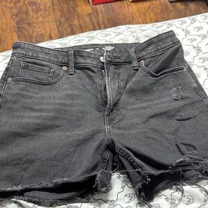 Old Navy Black Distressed Jean Shorts